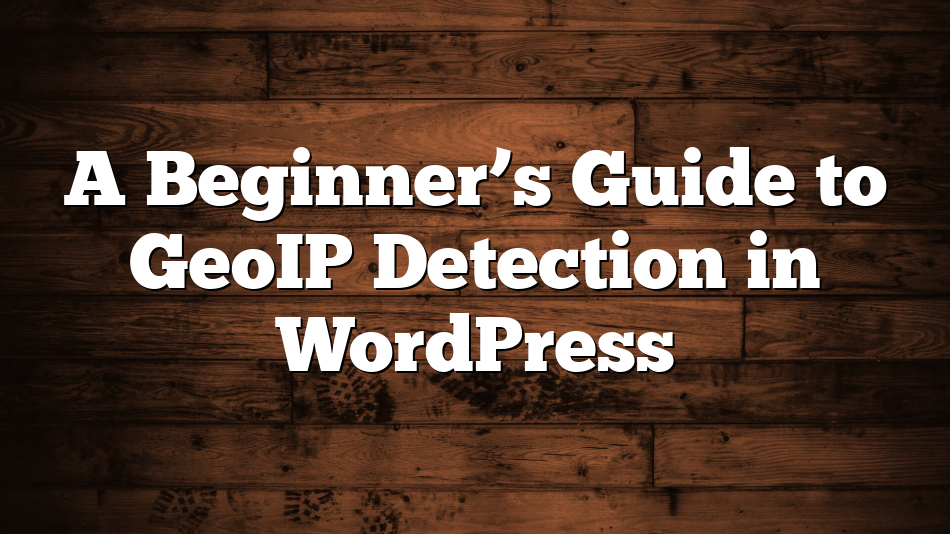 A Beginner’s Guide to GeoIP Detection in WordPress