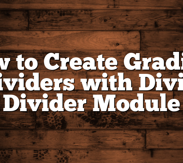 How to Create Gradient Dividers with Divi’s Divider Module